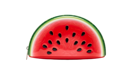 Watermelon Pouch with Seeds and Zipper.