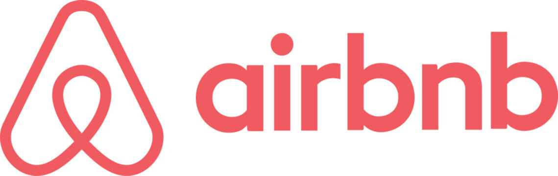 Airbnb logo isolated on white background, editorial vector illustration of global hospitality and vacation rental platform brand