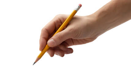 Hand holding pencil drawing ideas