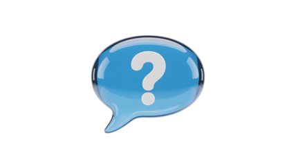 Question mark bubble floating high