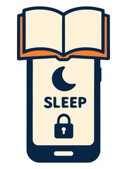 Digital Detox Concept with Open Book Over Locked Smartphone