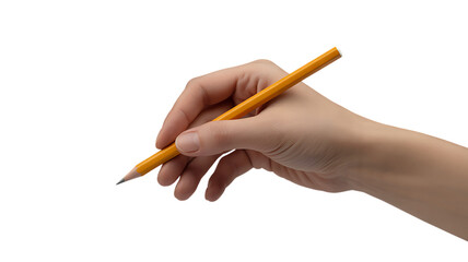 Hand holding pencil sketching art