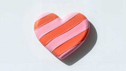 Pink heart-shaped decoration for International Women&rsquo;s Day and Valentine's Day, ideal for gifts and marketing
