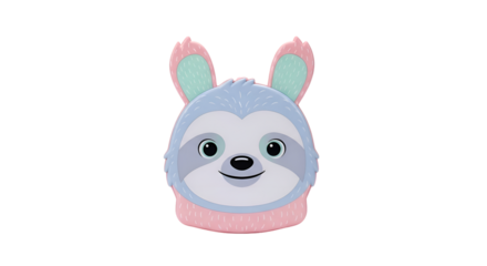 Cute Cartoon Sloth Head with Ears.