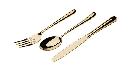 Golden Fork spoon and knife luxury