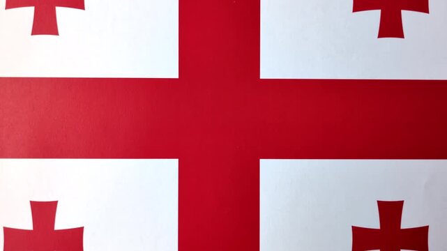 Georgia, the Georgian red and white flag as a symbol of independence and freedom. The Georgian flag as a background for your design