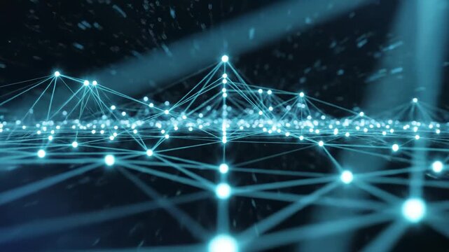 Abstract Network Connections Forming Structure, Data Visualization