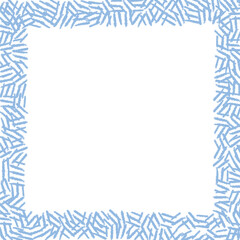 水色のスクラッチ柄イラストのスクエアフレーム　太　Adobe Illustrator Artwork