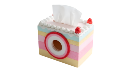 Colorful Tissue Box with Camera Design.