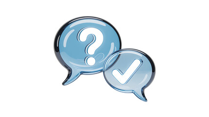 Question mark sign 3d illustration abstract idea