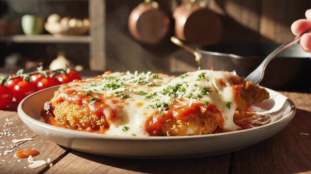 Delicious Homemade Stuffed Shells with Tomato Sauce and Cheese Garnish on Rustic Wooden Table