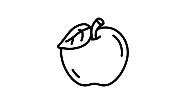 An amazing animated icon of apple in modern design style