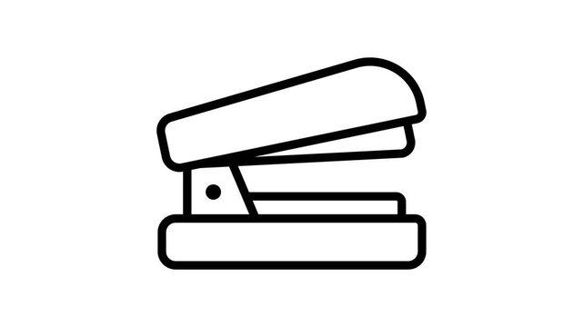 A creative animated icon of stapler in trendy style, stationery item, office supplies