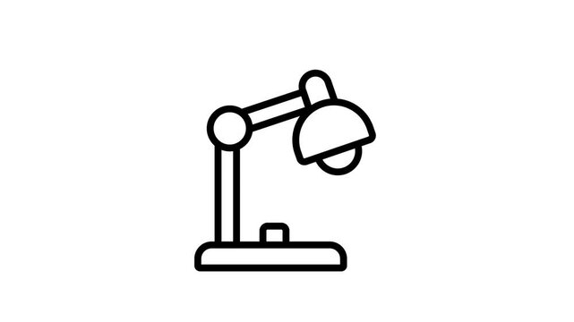 Well designed animated icon of table lamp, customizable vector