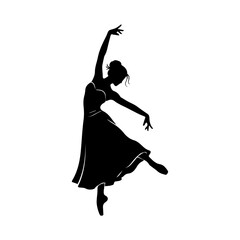 silhouette of a dancing girl