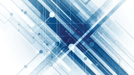 Abstract background featuring glowing digital circuit lines and intersecting geometric shapes in vibrant shades of futuristic blue and white.