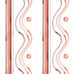 Modern abstract mix of straight and wavy lines for stationery