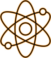 Science atom icon isolated white background