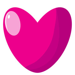 A heart image, a symbol of Valentine's Day. A romantic pink heart. Design element for February 14th.
