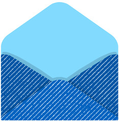 Classic paper envelope icon, mail and delivery concept