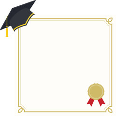 Blank Graduation Banner Background for Diploma Award Ceremony or School Celebration Event