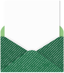 Blank paper sheet with matching envelope