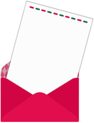 Blank paper sheet with matching envelope