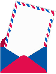 Blank paper sheet with matching envelope