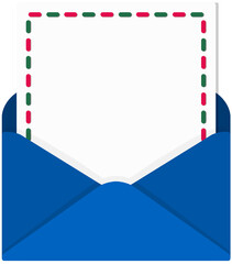 Blank paper sheet with matching envelope