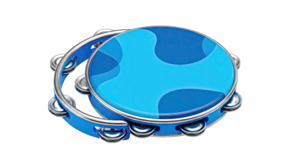 Blue Tambourine with Jingle Bells