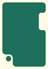 Clean Green Window Mockup with Minimal Design. Modern UI Window in Green for App Display