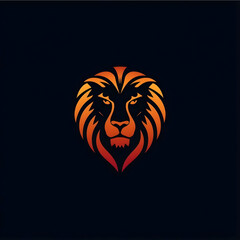 Obraz premium Luxury Fire Lion Symbol for Premium Business Branding