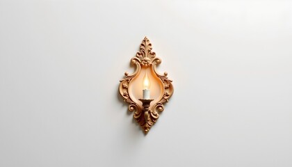 A single, intricate wall sconce mounted against a plain white background. The sconce is designed in an elaborate style, featuring ornamental elements and multiple arms to accommodate light bulbs