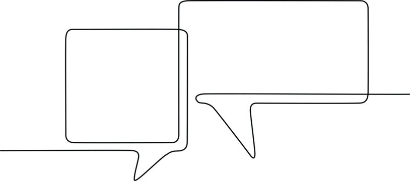 Two speech bubbles in dialogue Vector
