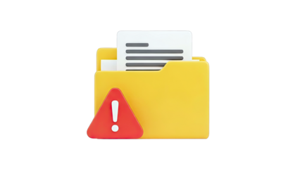 Folder with Exclamation Mark Warning Icon