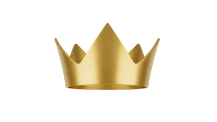 Golden crown on black background
