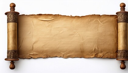 old scroll paper isolated