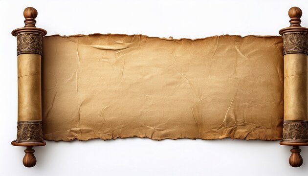 old scroll paper isolated