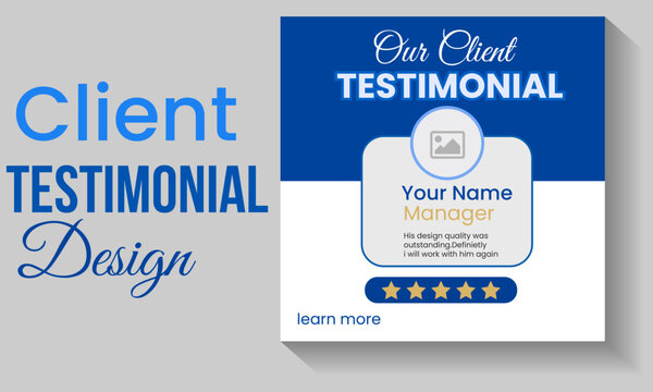  Modern Customer Testimonial Social Media Post Template for Business
