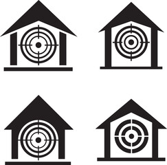 Target silhouette house aiming success performance