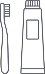 Toothbrush and toothpaste icon