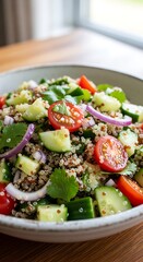 Delicious Quinoa Salad with Vegetables.
