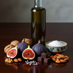 Rich Still Life Composition of Mediterranean Delicacies