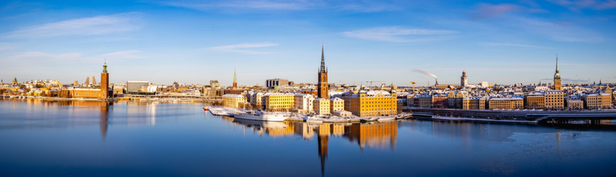 Beautiful winter cityscape. Stockholm. Sweden