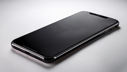 blank black smartphone screen mockup isolated on white perfect for app presentation website mockup ui ux design