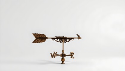 A single, intricate object with multiple points of interest against a neutral background