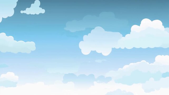 A serene abstract pattern of soft blue and white clouds, creating a calming and airy atmosp.