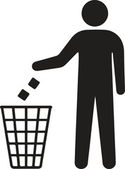 Trash icon isolated on a white background. Vector illustration.