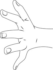 open hands spider men hand grips shut up hand © Vector studio