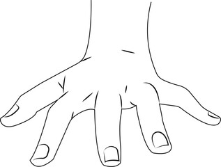 open hands spider men hand grips shut up hand lineart © Vector studio